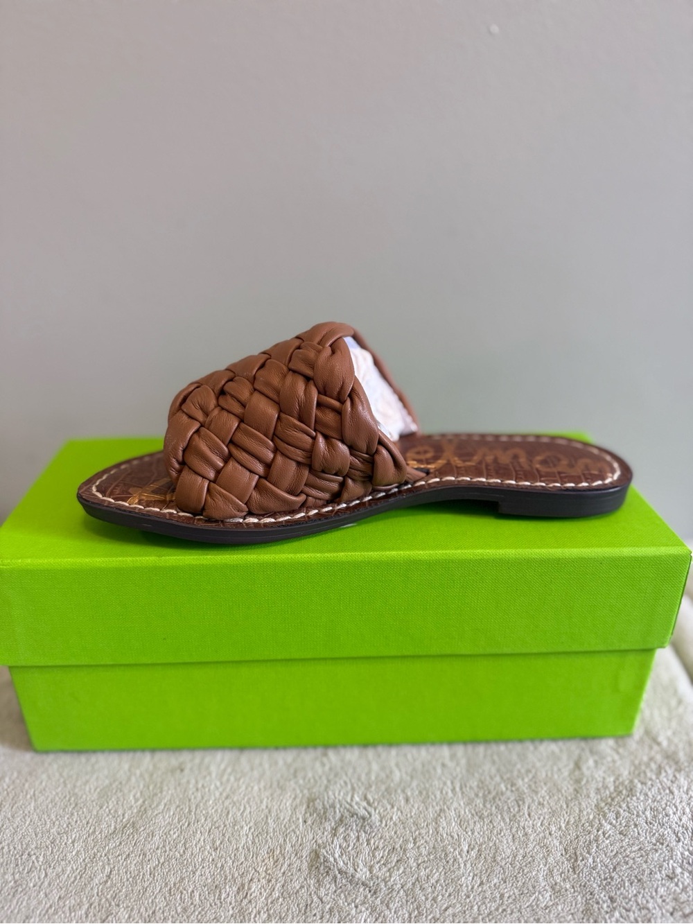 Sam Edelman Griffin Braided Slide Sandal in Brown NEW - Picture 2 of 8